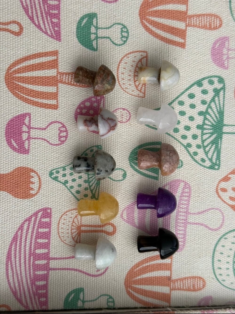 Wholesale 10 Pcs Mushroom Cute Mini Quartz Stones Brand New
